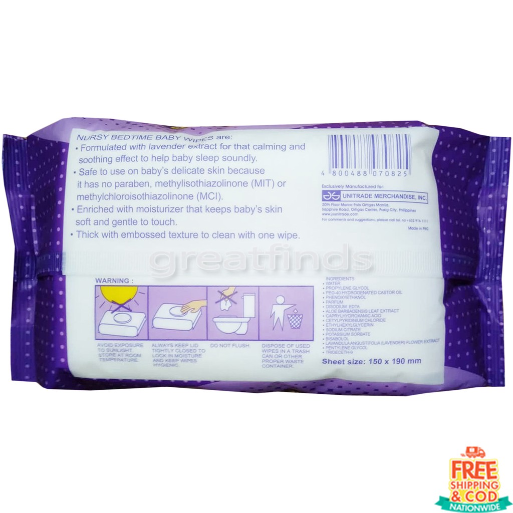lavender scented baby wipes