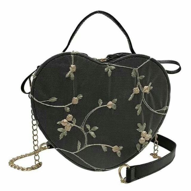 heart shaped sling bag