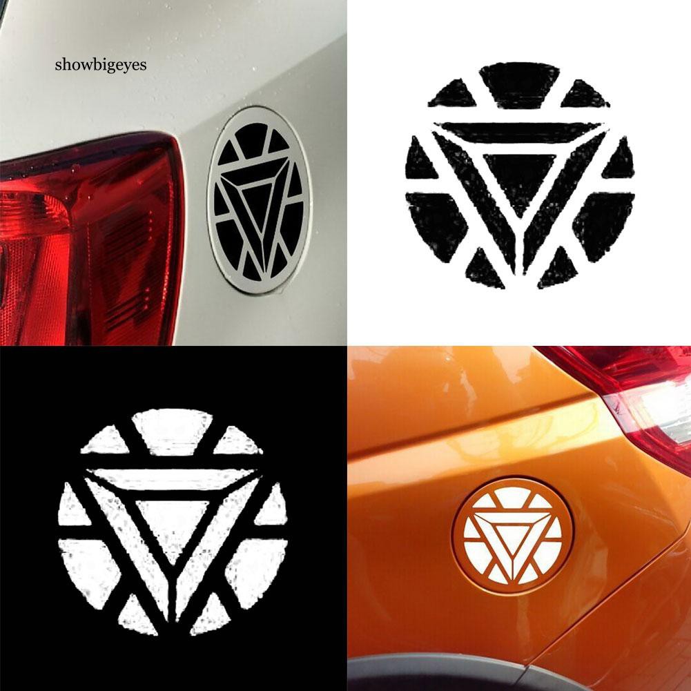 Sgee Iron Man Logo Reflective Waterproof Decal Car Stickers