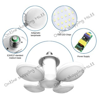 Foldable Football UFO Led 360 Degree Light Bulb Ceiling Lamp（Factory