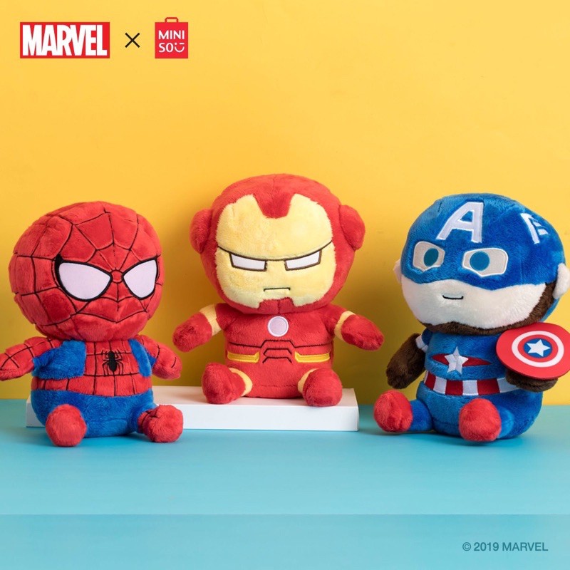 Marvel Avengers Miniso Stuffed Toy Plush Doll Ironman Captain America  Spiderman | Shopee Philippines