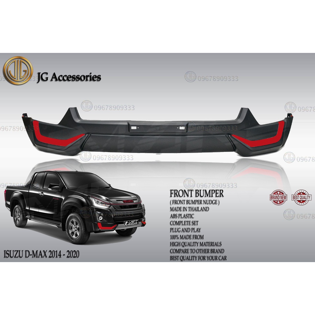 ISUZU DMAX/DMAX 20142020 FRONT BUMPER NUDGE RED LINING/FRONT BUMPER GUARD/FRONT BUMPER
