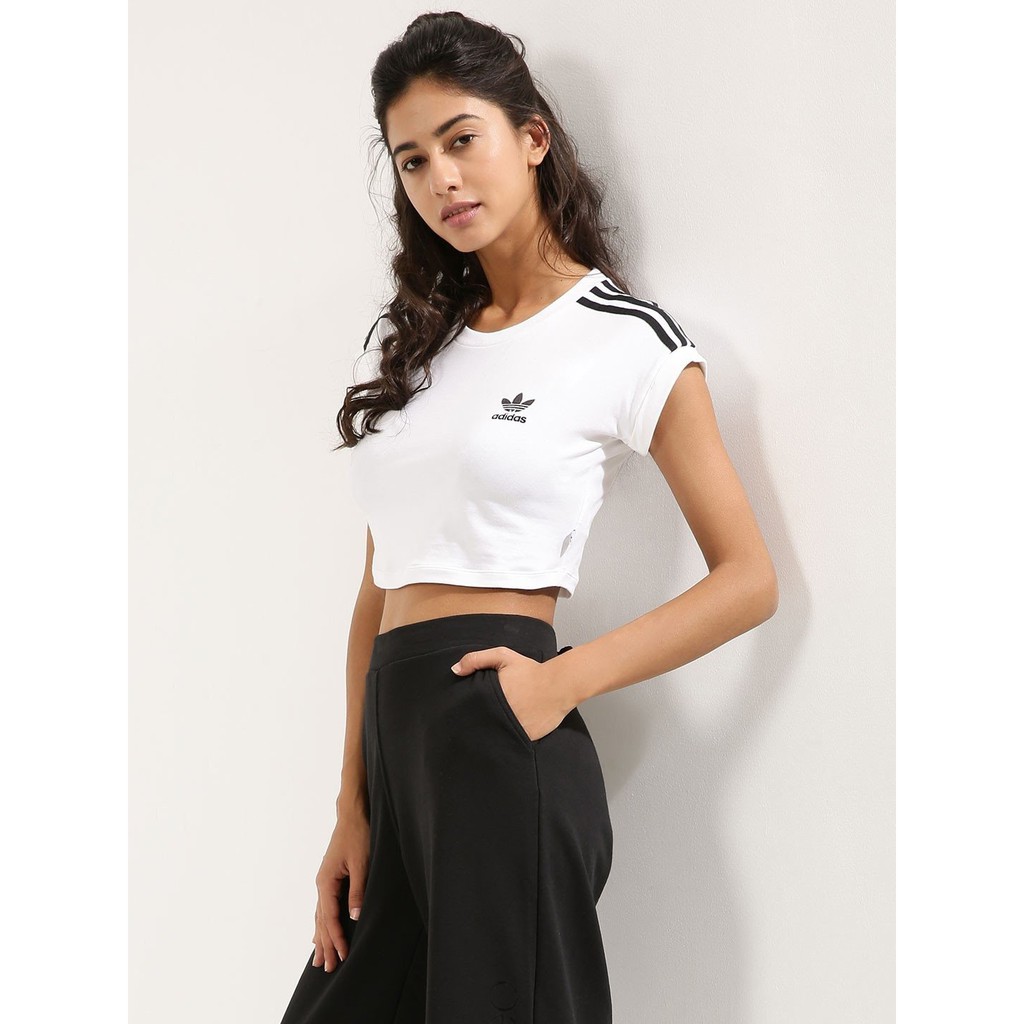 adidas trefoil crop