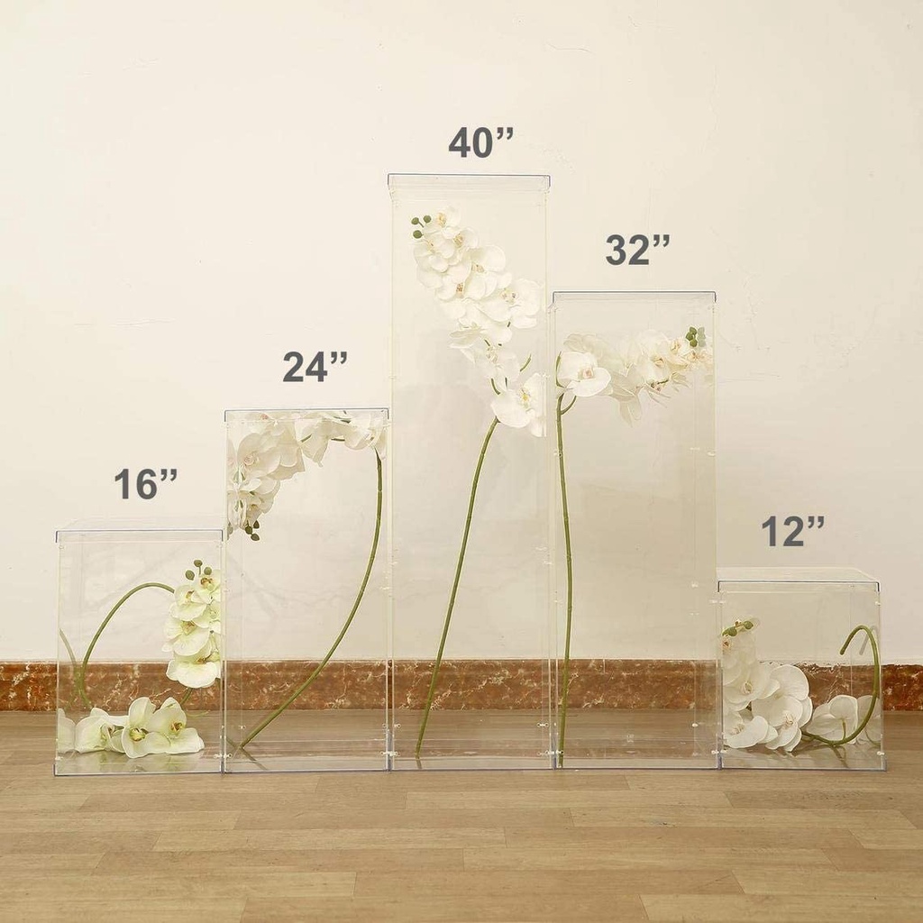 Acrylic Pedestal Riser, Acrylic Display Box,Floral and Centerpiece ...