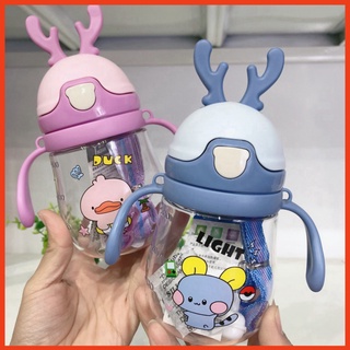 BCW  370ml deer ear water bottle for baby with division for babies to learn to drink water #3