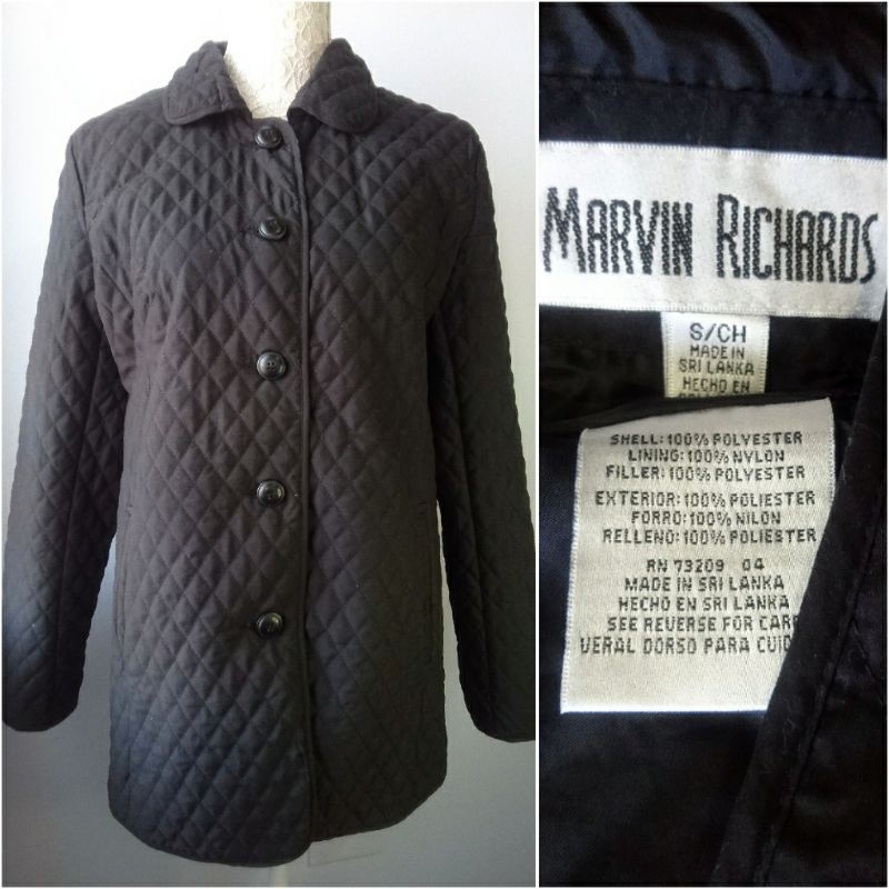 MARVIN RICHARDS / S/CH BLACK QUILTED JACKET WARM FILLER | Shopee Philippines