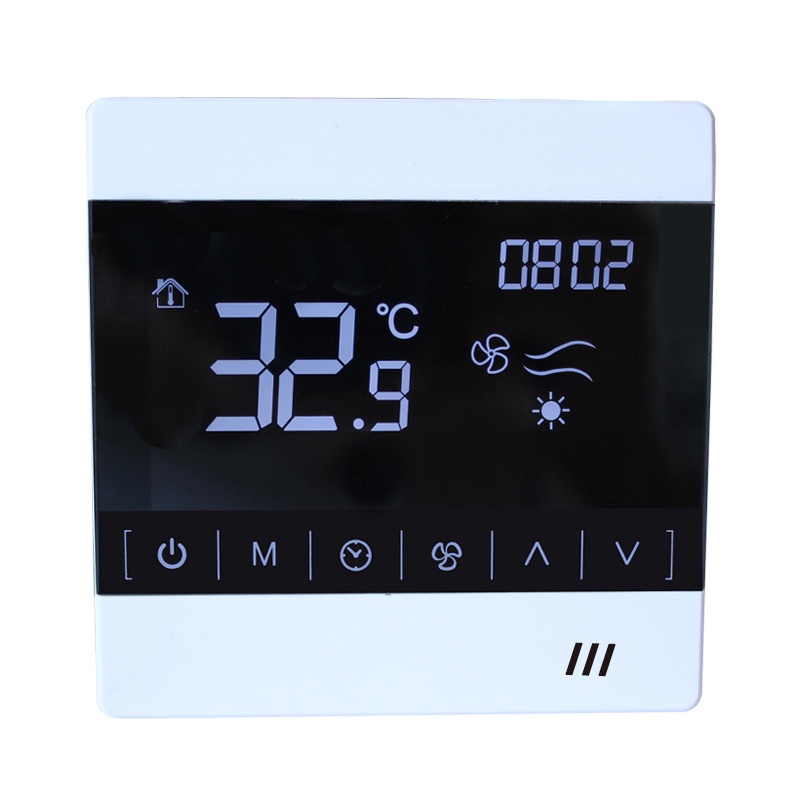 Central Air Conditioner Thermostat LCD Three-Speed Switch Control Panel ...