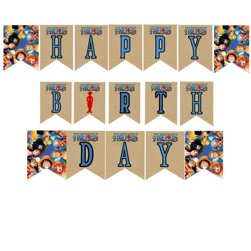 Happy Birthday Banner One Piece One Piece Happy Birthdaybanner Cuatomize/Personalize Name | Shopee  Philippines