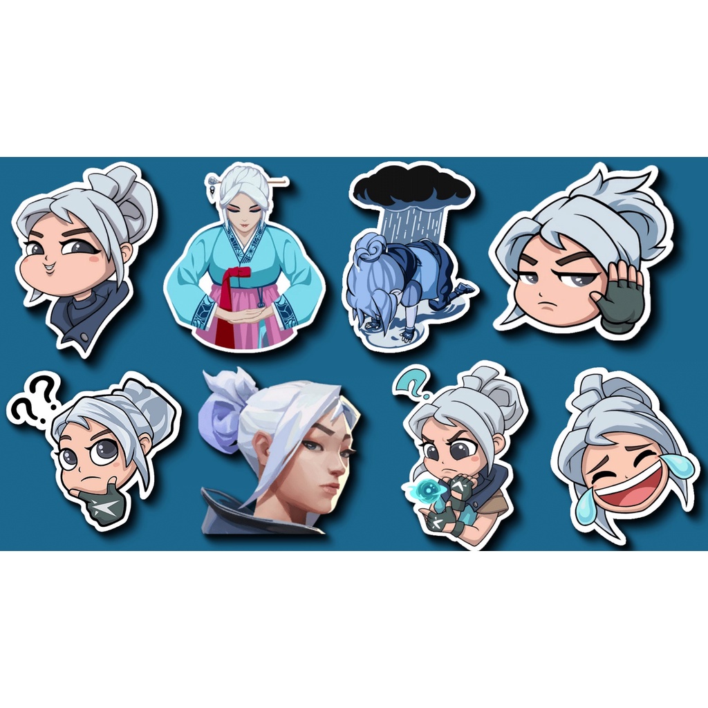 Valorant Jett Spray Premium Quality Vinyl Stickers (Waterproof, Scratch