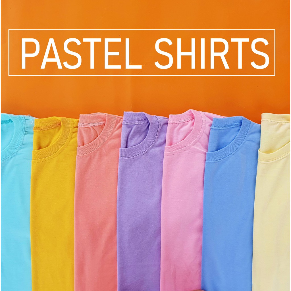 Pastel Plain Shirts Unisex For Men and Women | Shopee Philippines