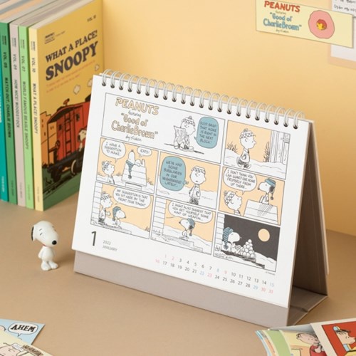 2022 Peanuts Snoopy 2022 Desk Calendar (15 Months) / Charlie Brown Portable Office New Year Calende | Shopee Philippines