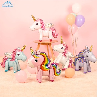 HD Cartoon Unicorn Decoration Party Decorating Supply Balloons Foil Letter Balloon Baby Shower Birthday Balloons #2