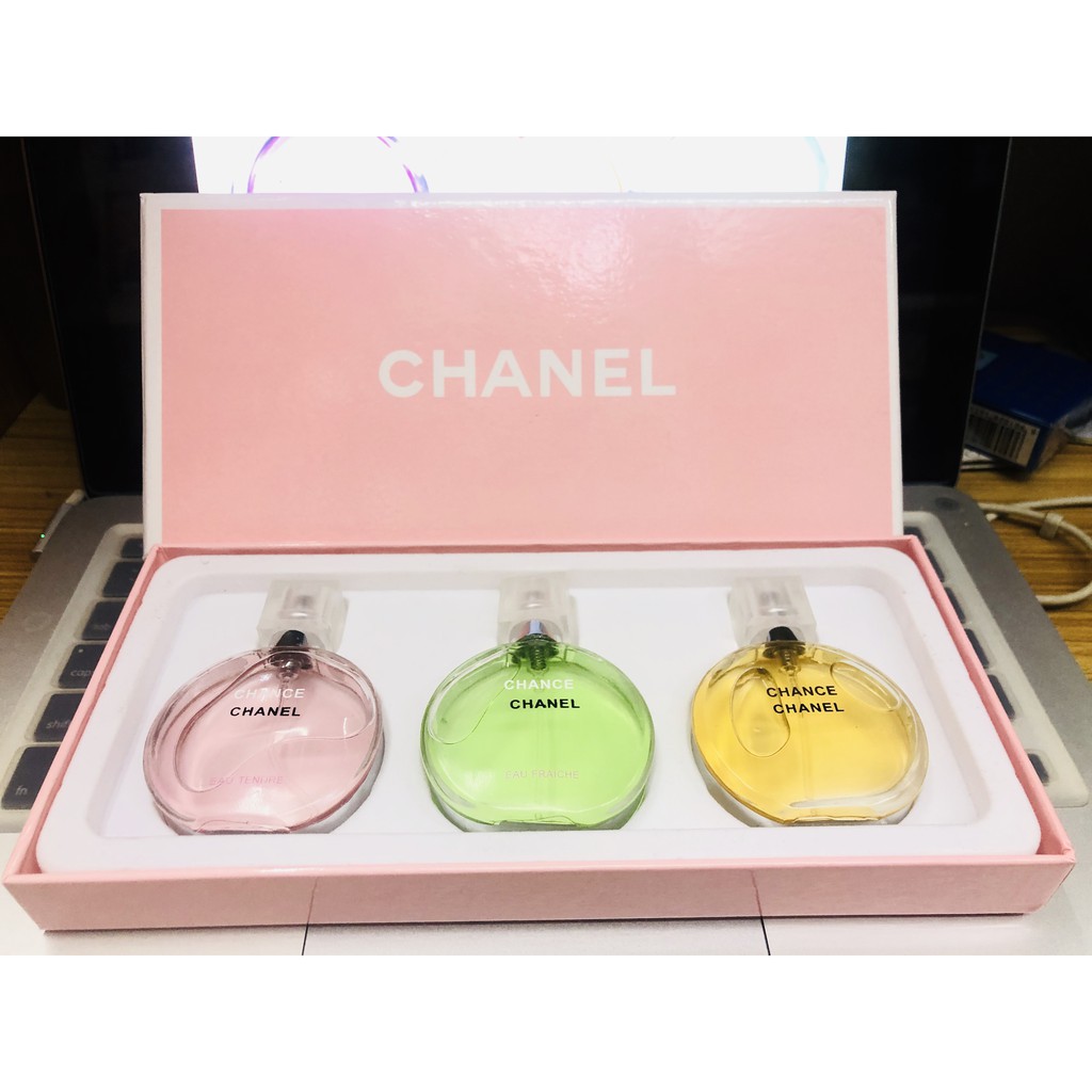 Chanel Perfume Gift Set For Women 3in1 25ml X 3Pink, Green , Gold  alentine's Day | Shopee Philippines