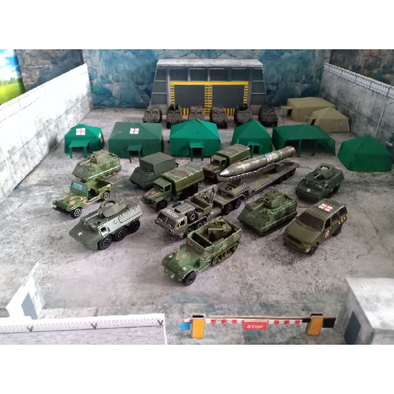 Army Military Toy Vehicle s Lot Tanks Rocket Missiles Trucks Army jeeps ...