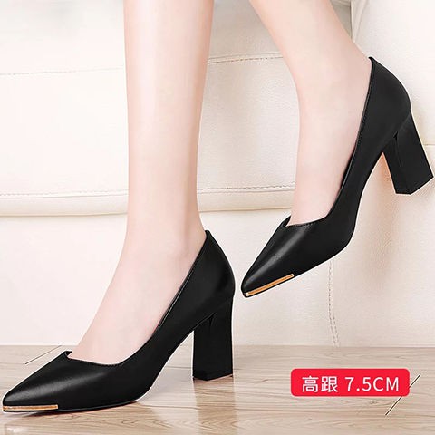 High Heels shoes 2019 new formal black 
