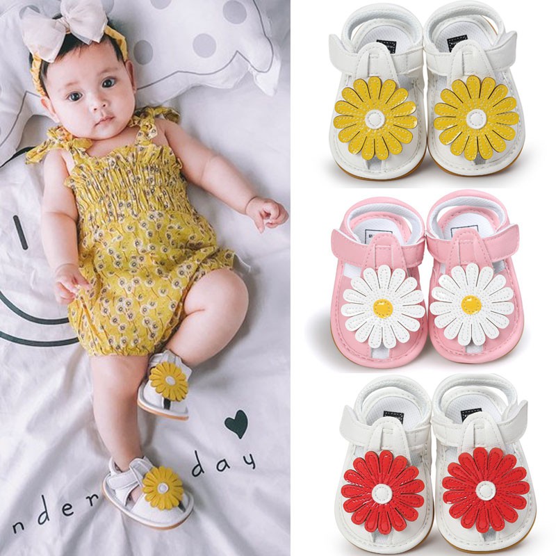 sunflower baby shoes