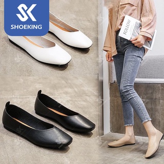 SK Soft PU Leather Flat Bottom Casual Shoes