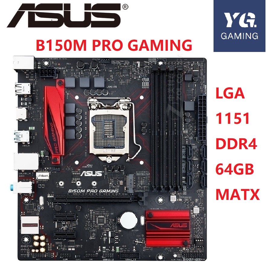 Asus B150m Pro Gaming Desktop Motherboard B150 Socket Lga 1151 H110