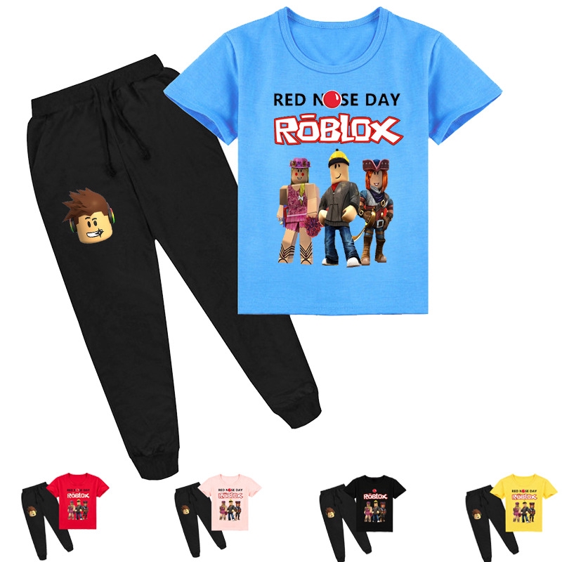 Roblox Boys Girls Summer Short Sleeve T Shirt Tops Long Pants Y 054 Shopee Philippines - details about roblox boys girls kids cotton short sleevet shirt pants summer clothing set