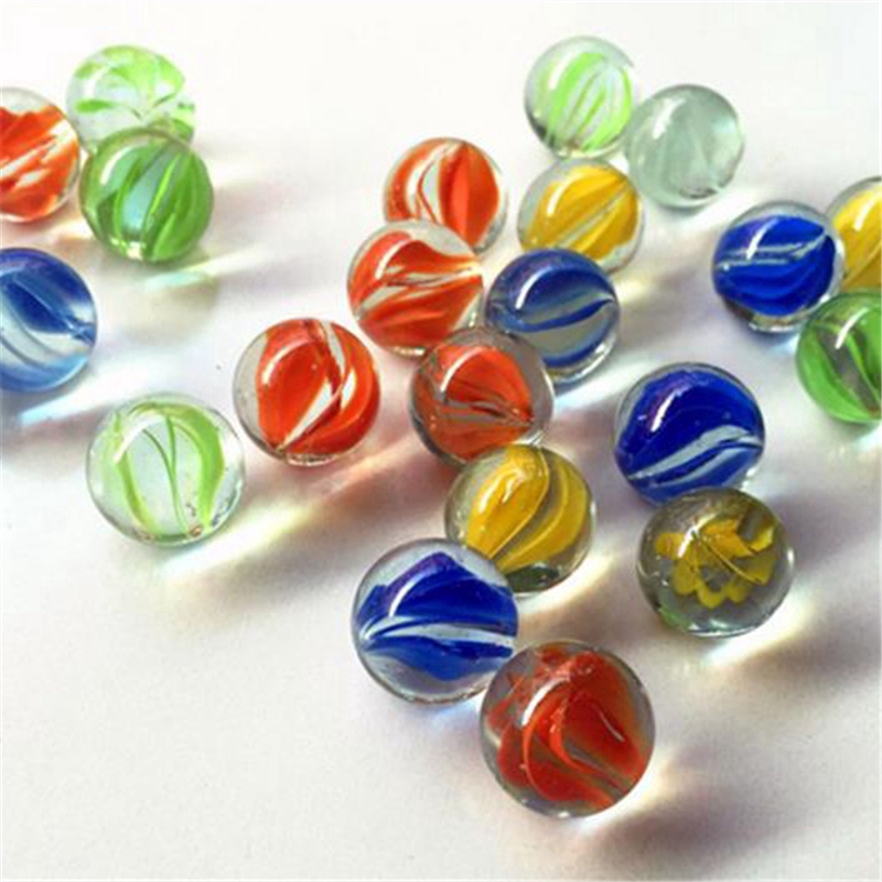 45pcs Toys Glass Marbles Ball Run Game Chinese Checkers Tank Vase Home Decor 