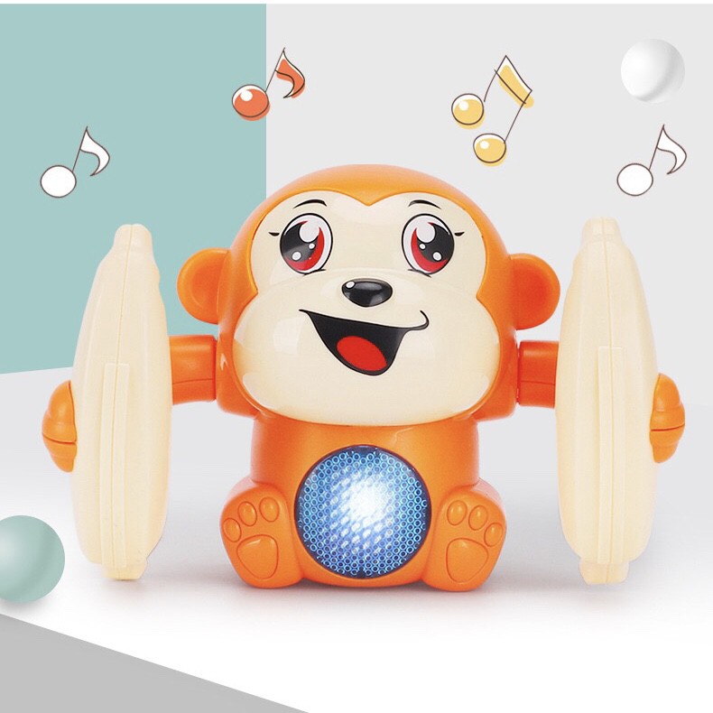 Forever Star Electric Rolling Flipping Monkey Toy with Light Music ...