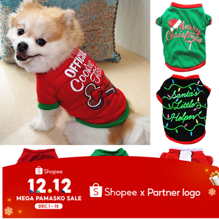 MOLAMGO Pet Clothing New Year Holiday Christmas Costumes Dog T-shirt Dog Clothes for shih tzu Winter Xmas Santa Reindeer Dog Costume