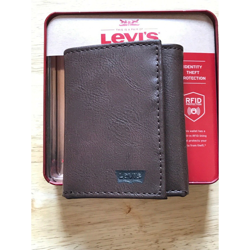 Men's Levi's RFID-Blocking Extra-Capacity Trifold Wallet Brown | Shopee  Philippines