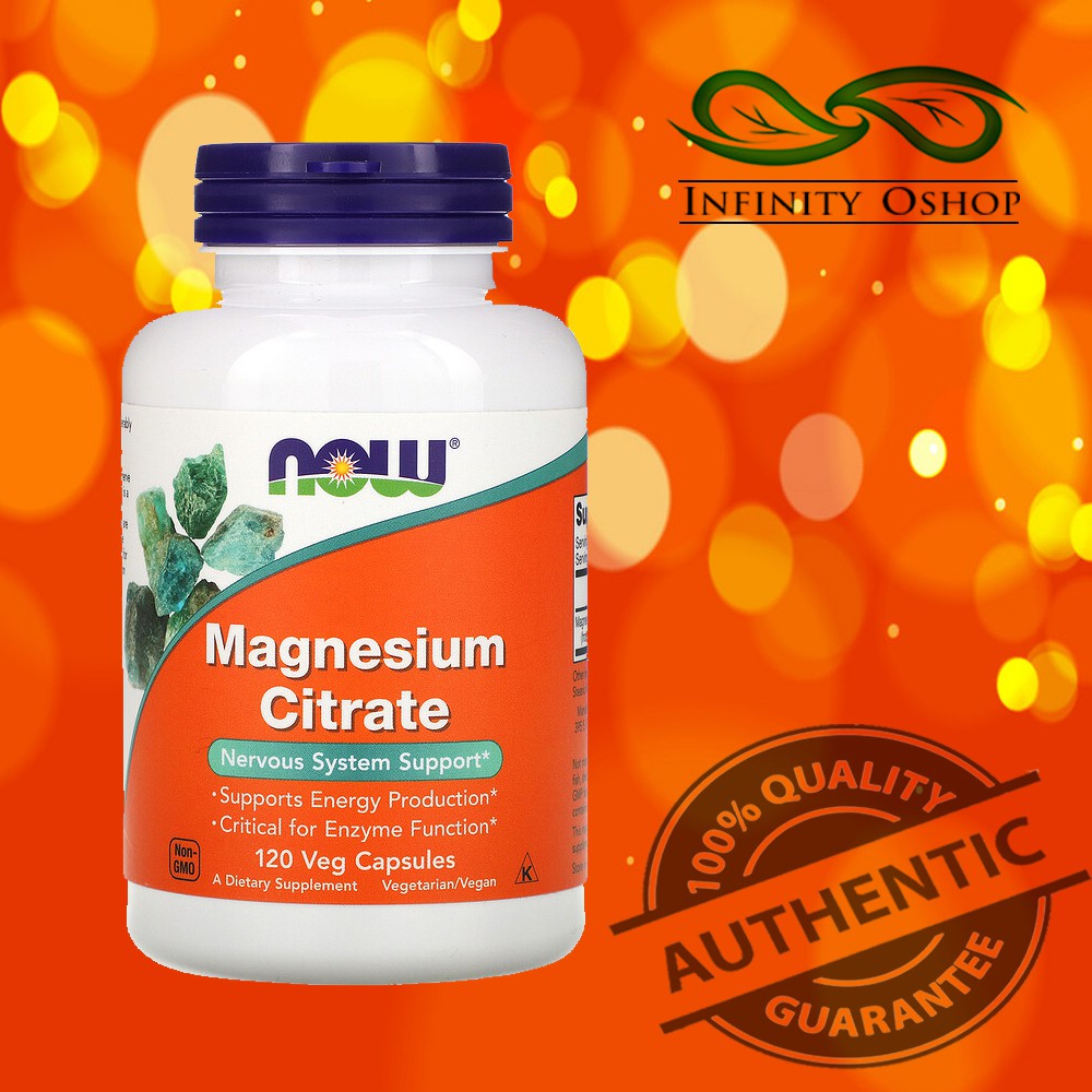 Now Foods - Magnesium Citrate, 120 Veg Capsules | Shopee Philippines