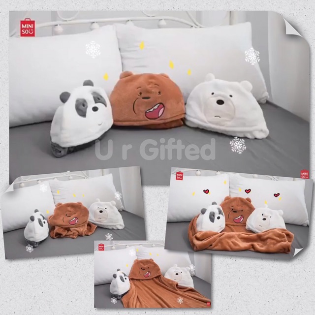 we bare bears hoodie miniso