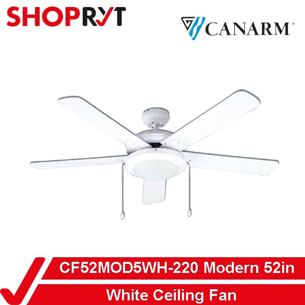 Canarm Modern 52in White Ceiling Fan Shopee Philippines