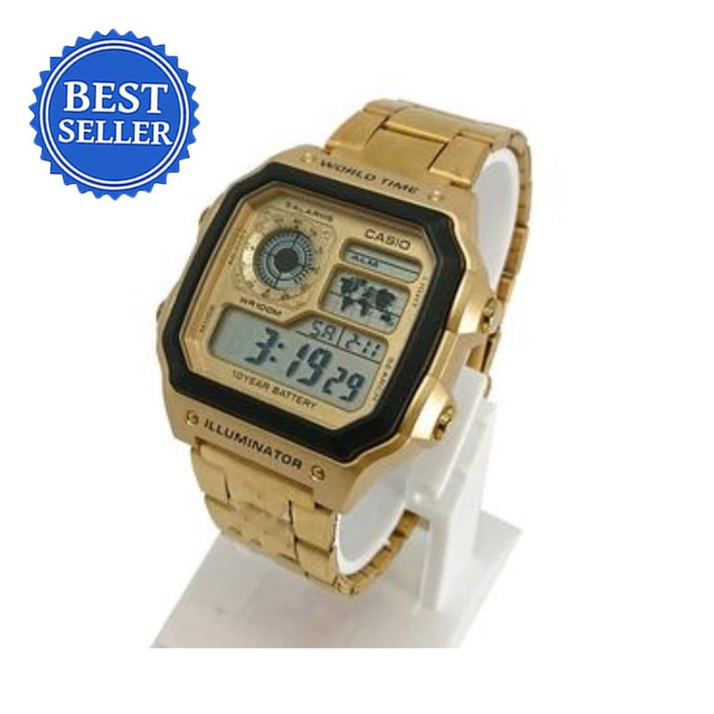 casio world time gold