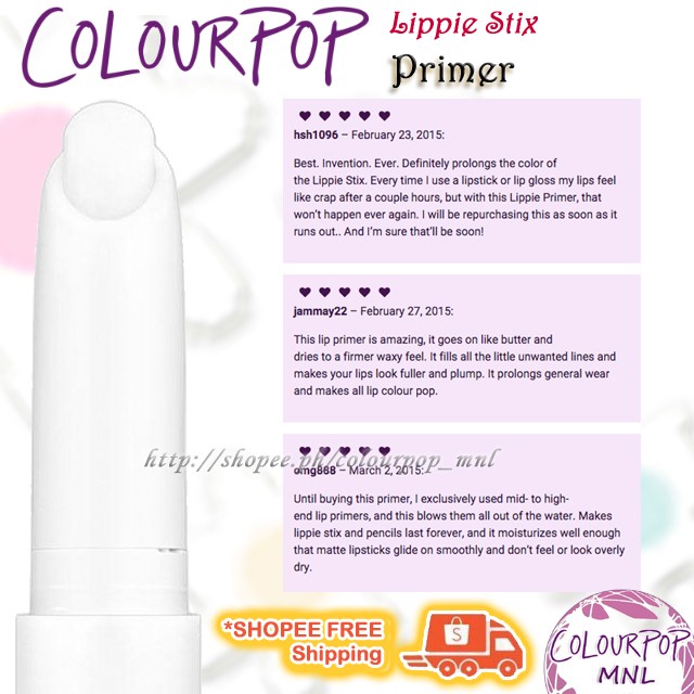 Lippie Stix Primer Colourpop Mnl Shopee Philippines