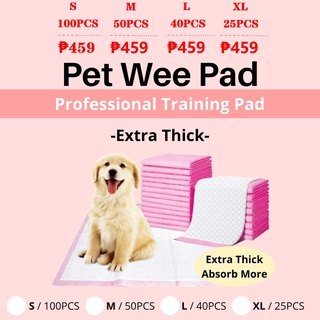 100PCS Pink Extra Thick Pet Pee Pad Dog Pee Training Pad Cat Pee Pad Pet Wee Pee Poop Training Pad
