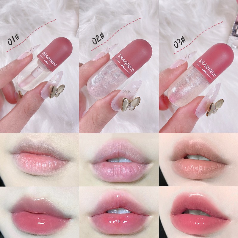 BELOVE Mini Capsule lip gloss, transparent colorchanging Moisturizing