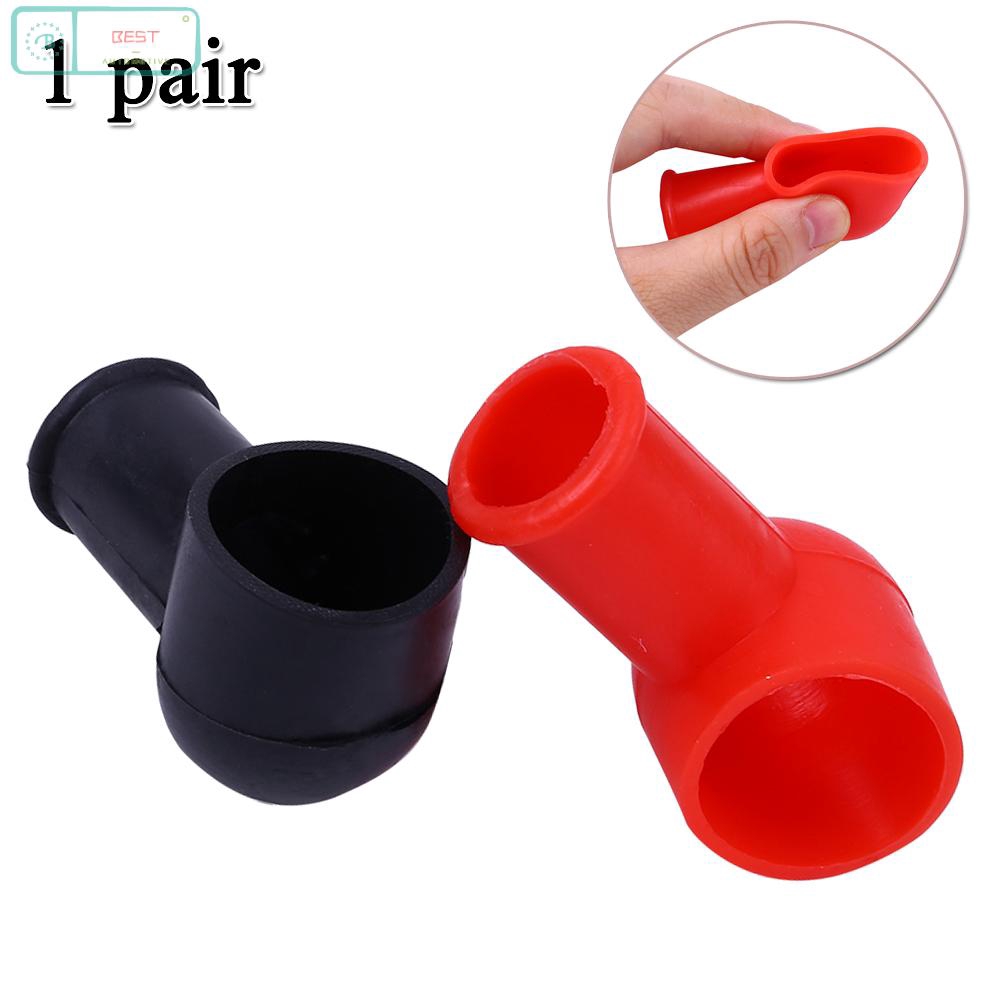 Pair Battery Terminal Boot Isolate Rubber Covers Scooter Positive and Negative 