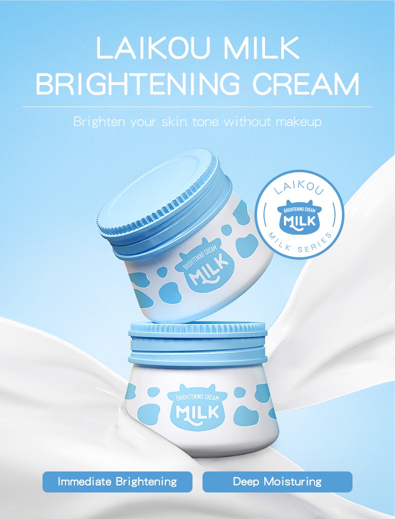 LAIKOU Milk Face Cream Deep Hydration Whitening Facial Day & Night