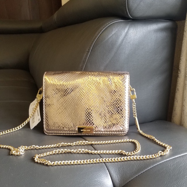 mk rose gold bag