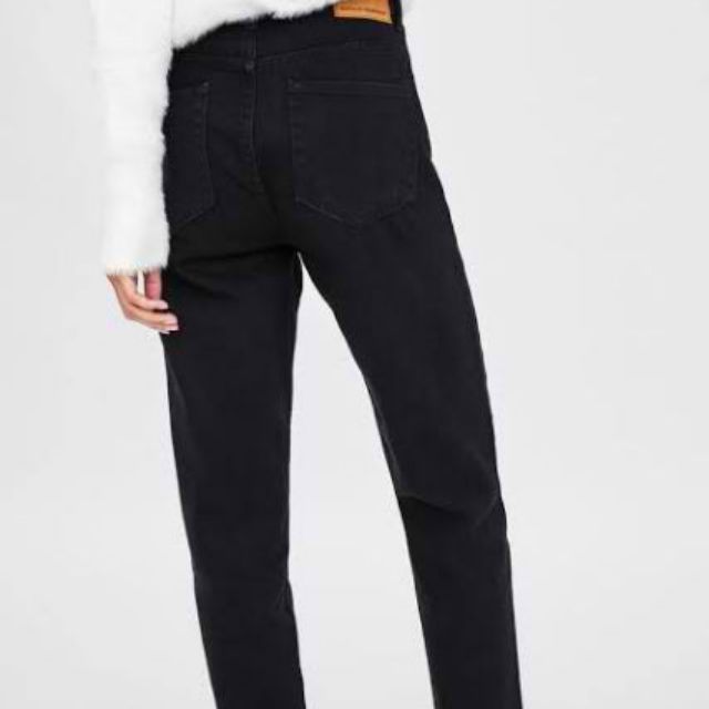 black high waisted mom jeans