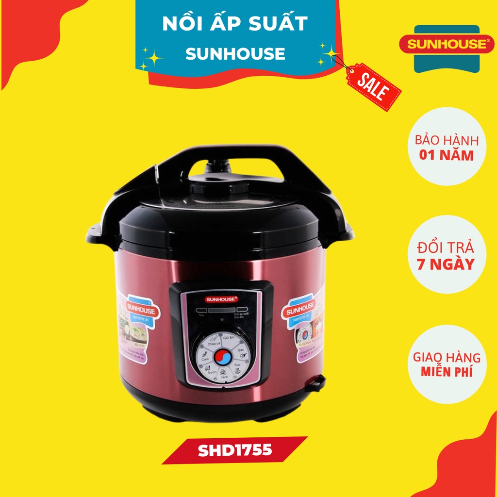 Sunhouse SHD1755 Multifunctional Electric Pressure Cooker, Whitford Non