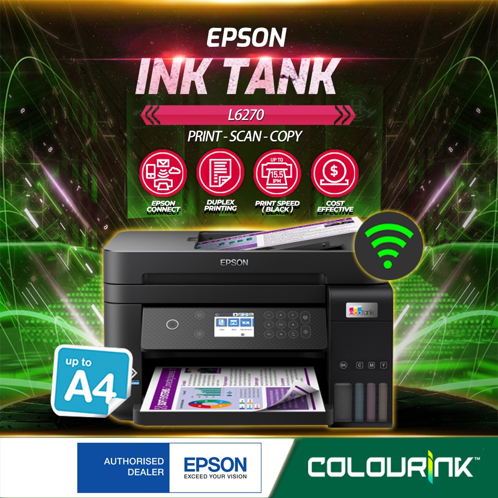 Epson EcoTank L6270 A4 Wireless 3 in 1 Refill Color Ink Tank Printer