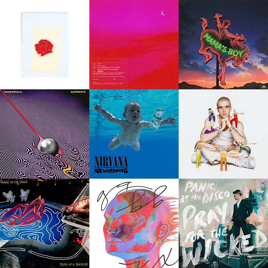 LANY/Panic! At The Disco/Nirvana/Lauv/Tame Impala Album Covers [Vinyl ...