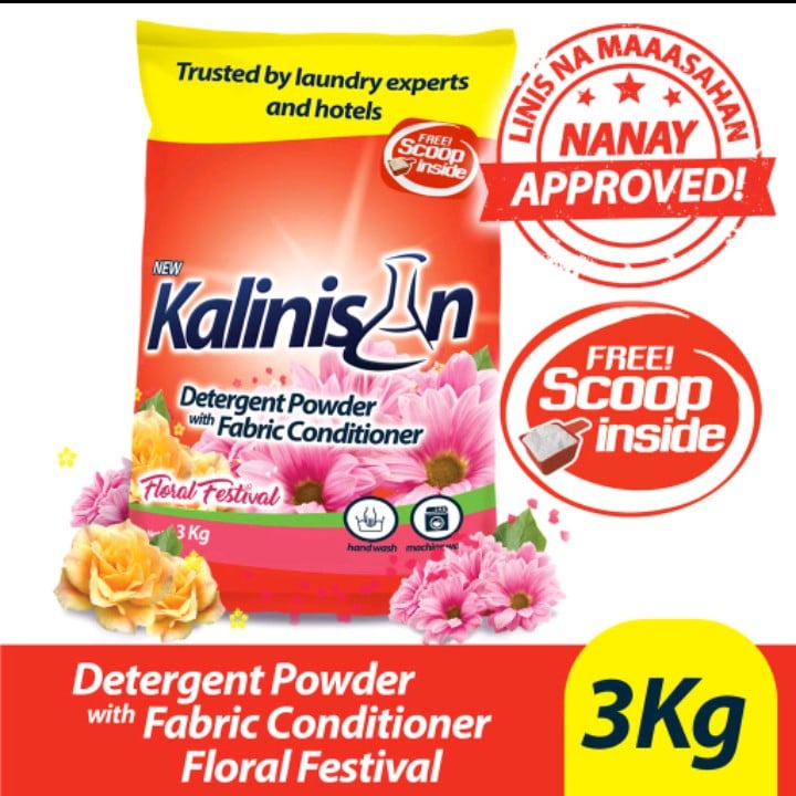 Kalinisan Detergent Powder with Fabric Conditioner Floral Festival (3KG ...