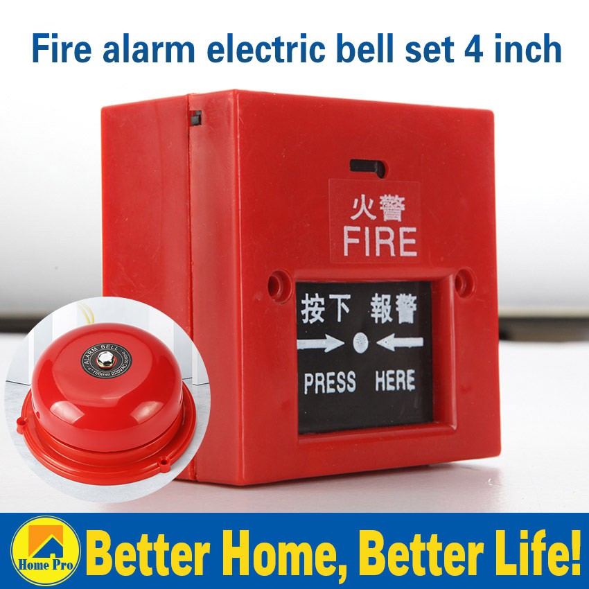 4 Inches Fire Alarm Bell Kit Building Elevator Alarm Bell AC220V 60mA