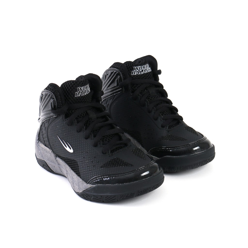 world balance all black shoes