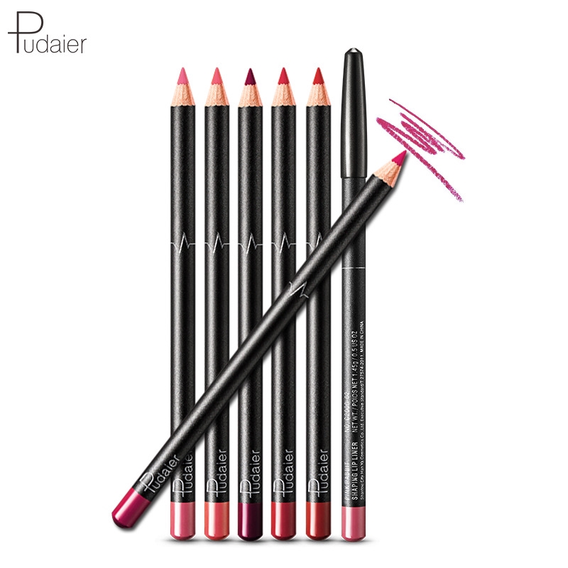 Six lip liners waterproof non-marking 