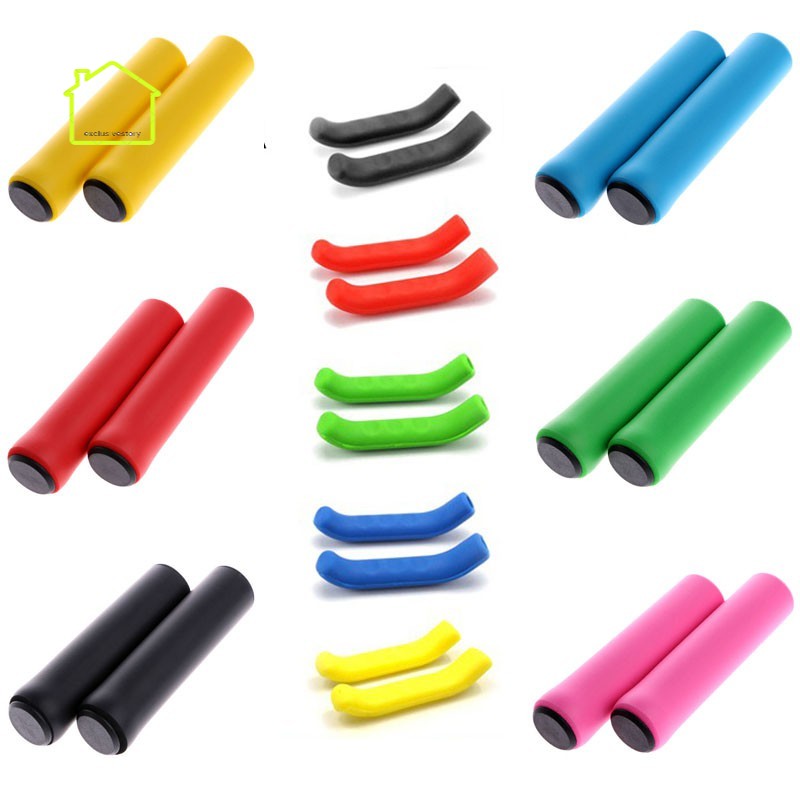 Bicycle Grip Silicone Shock-absorbing Non-slip Soft cycling | Shopee ...