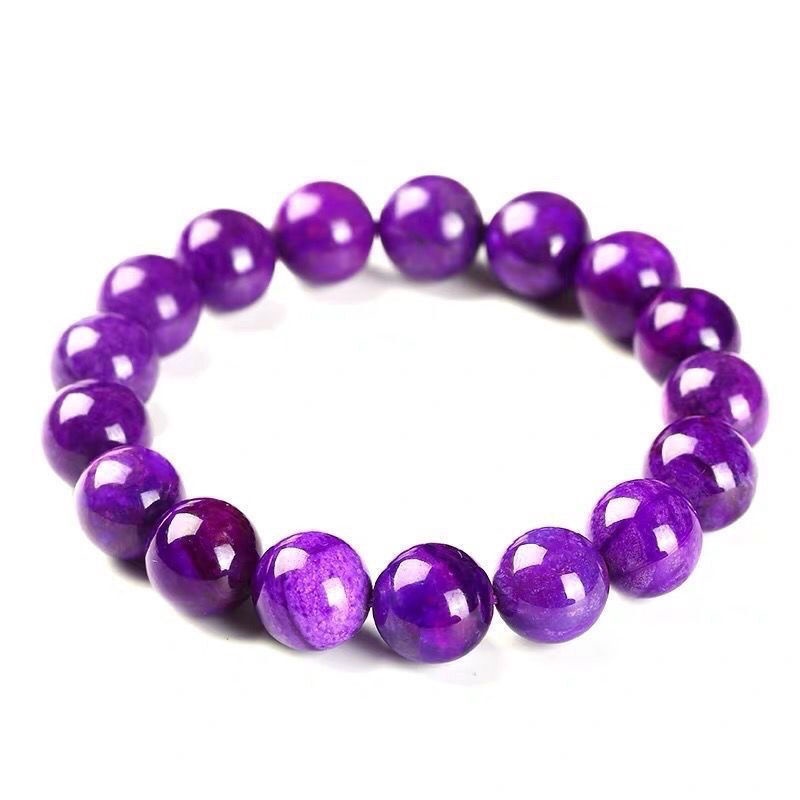 Natural Crystal Bracelet South African Royal Purple Star Blue Cherry Blossom Ice Jade Comfortable Age Stone Men Women