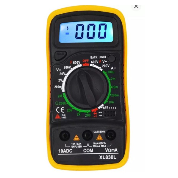 LCD Digital Multimeter Measure Up XL830L/DT-830B Voltmeter Ammeter ...