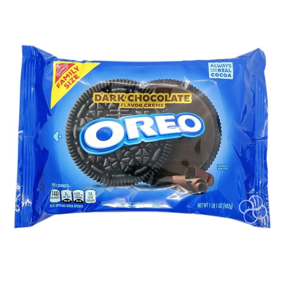 Oreo Dark Chocolate Creme Sandwich Cookies Family Size 482g | Shopee ...