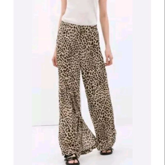 zara leopard trousers